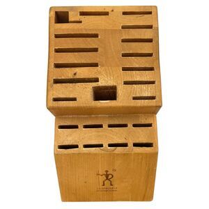 J.A. Henckels 23 Slot Wooden Knife Cutlery Storage Block Wood Block for Knifes